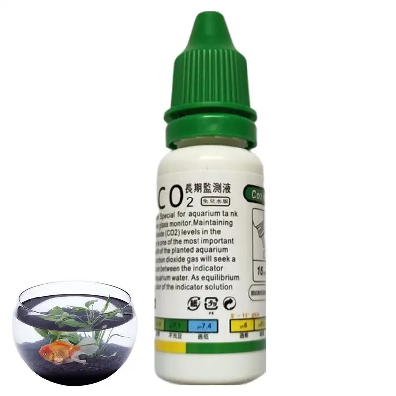 CO2 Indicator Drop Checker Solution Long Term Monitor Test Fish Tank Glass Aquatic Co2 Tester for Fish Tank Aquariums