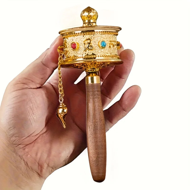 Portable Tibetan Singing Bowl | Six Auspicious Sounds, for Yoga,Puja, Home Decor |Traditional Design,Spiritual Mantra Instrument