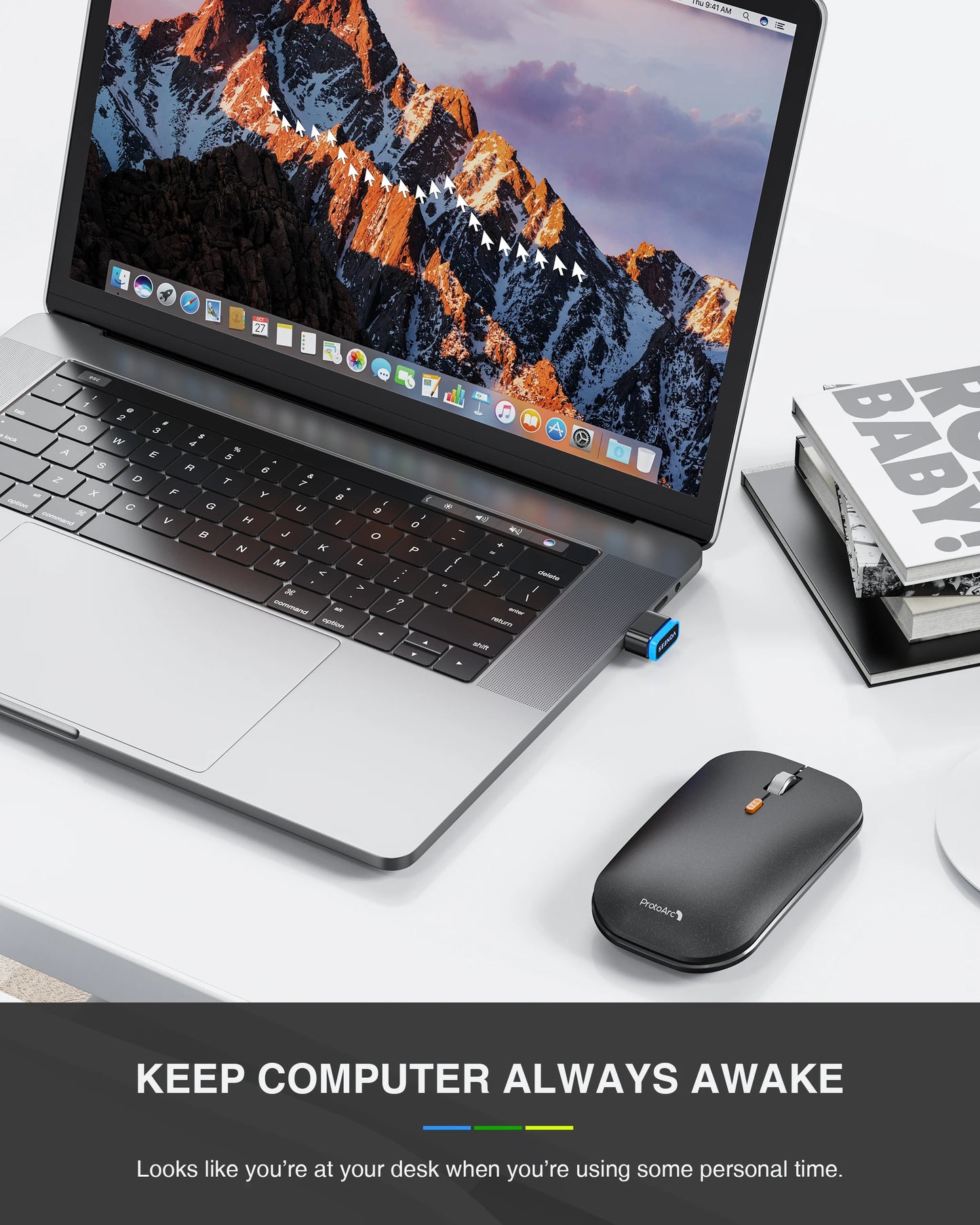 Undetectable Mouse Mover Keeps Computer Awake Simulate Mouse USB Mouse Jiggler Seenda Computer Accessories