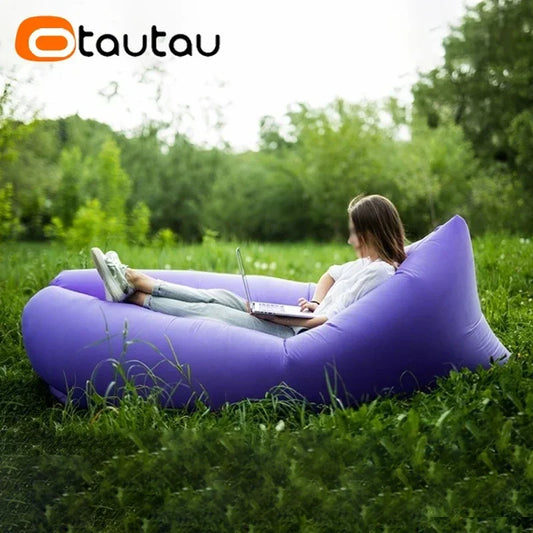 OTAUTAU Ultra Light Pillow Style Lazy Sofa Inflatable Sofa Portable Foldable Sleeping Bag Bed SF284 annizon.com