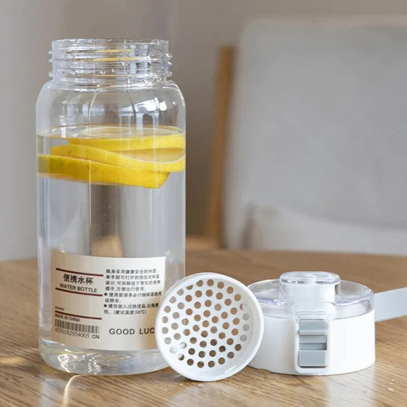 Portable Transparent Water Bottle - Kawaii Plastic Cup