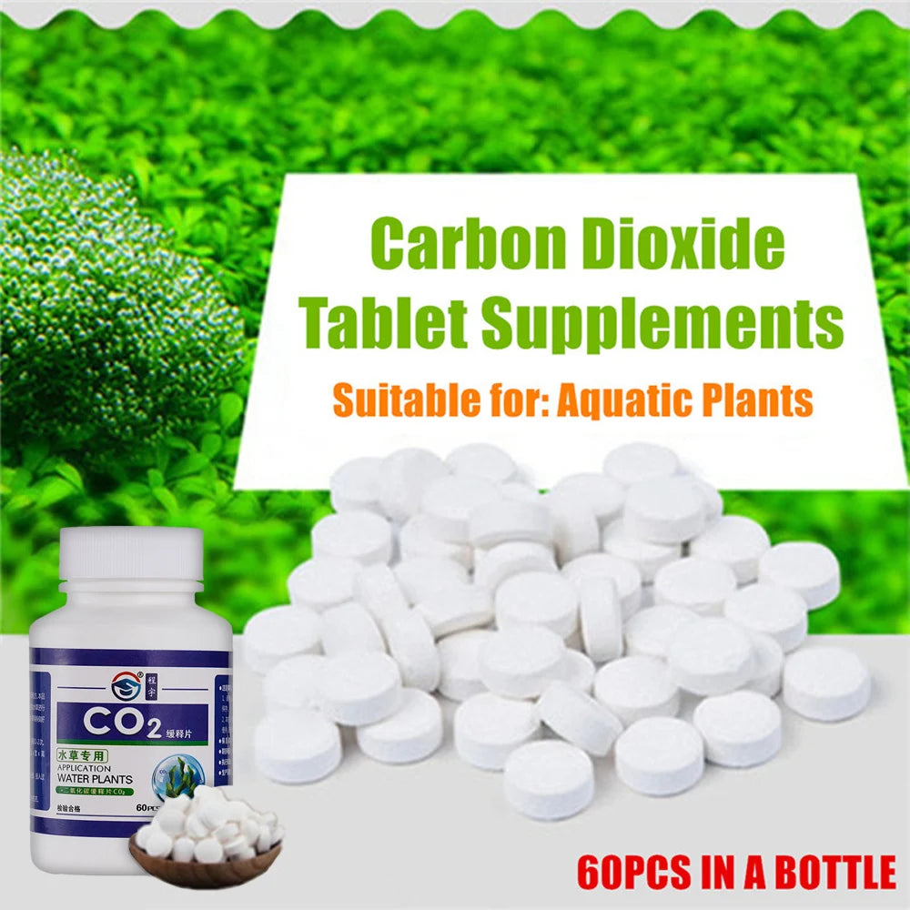 CO2 Tablet Carbon Dioxide Diffuser for Water Plant  Aquatic Leaf Float Grass Fish Aquarium Carbon Dioxide Diffuser Water Plant