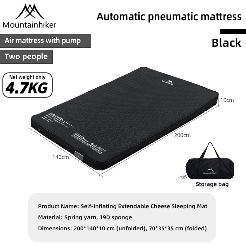 Mountainhiker Outdoor Inflatable Cheese Mattress Furnitures Special Sponge Upgrade Edition 10CM Portable Family Sleeping Pad Mat annizon.com