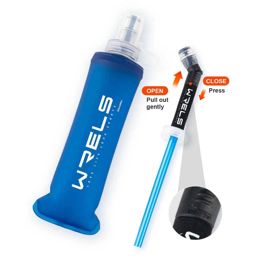 WRELS Folding Water Bottle 500ml TPU BPA-Free