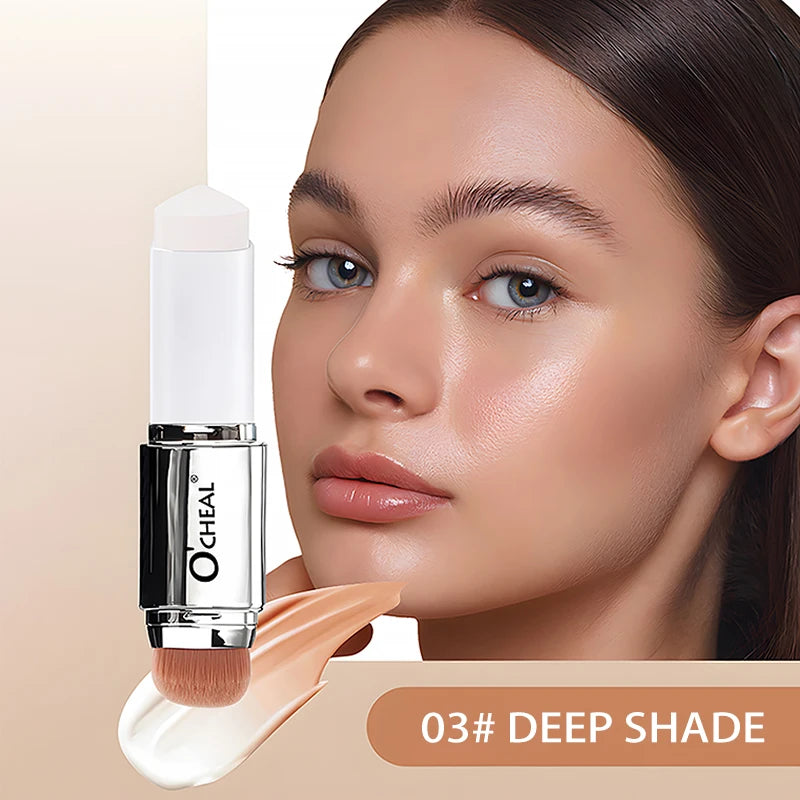O'CHEAL Temperature Changing Foundation Stick Facial Coverage Blemishes Pores Double-Headed Face Matte Makeup Foundation Cream annizon.com