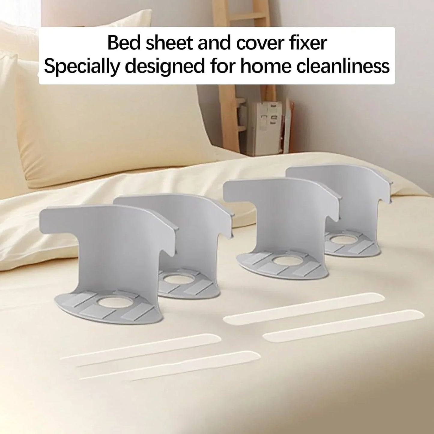 8/4Pcs Heavy Duty Bedsheet Corner Tightener Clips High-quality Materials Durable and Reliable Bed Sheet Grippers for Protectors annizon.com