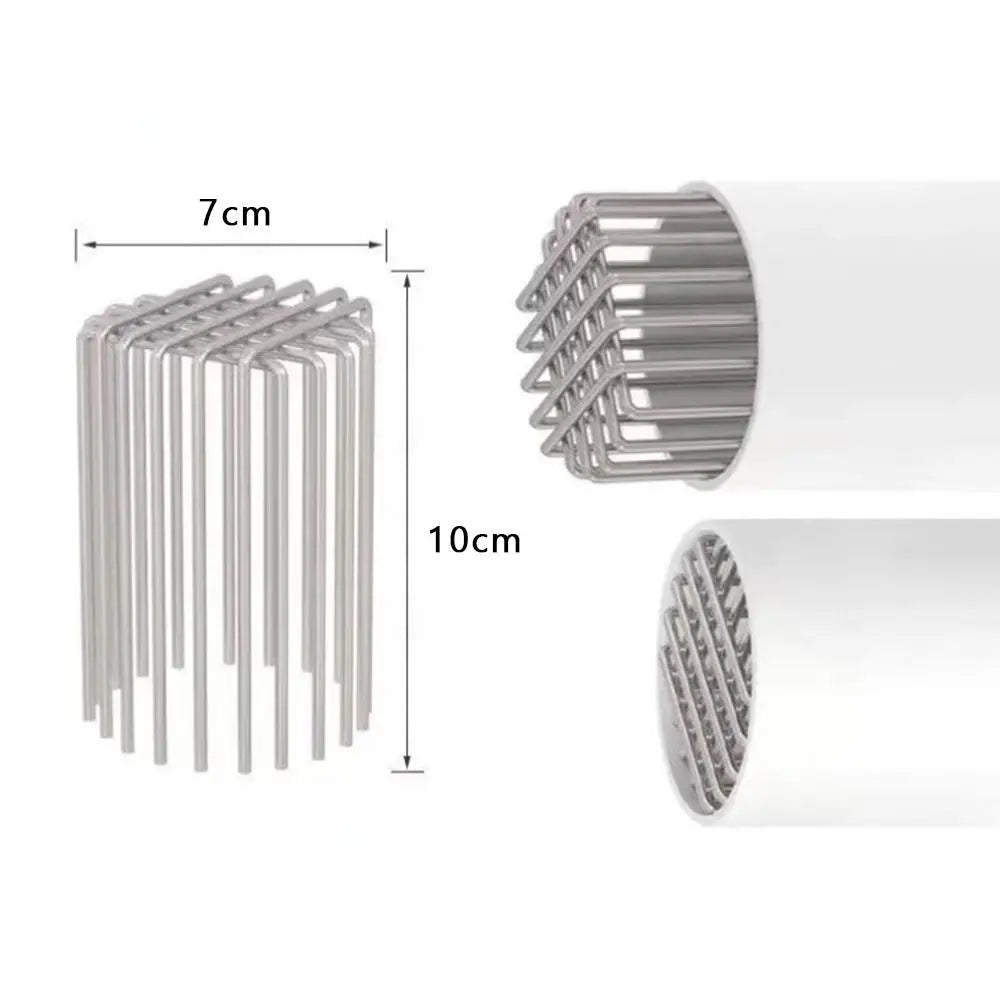 Round Roof Floor Drain Anti-blocking Stainless Steel Balcony Drainage Cover Large Displacement Rooftop Rain Pipe Cap annizon.com