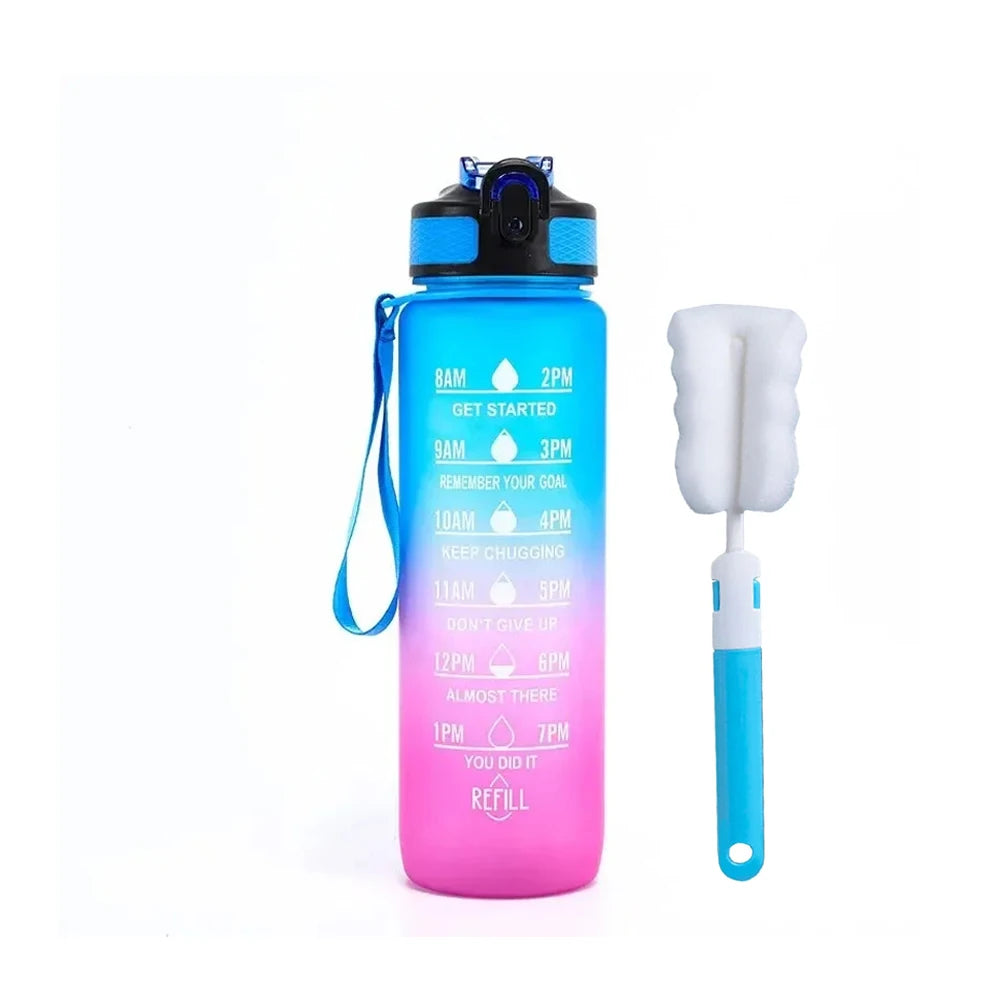 32 oz Water Bottle with Time Markers - Leakproof
