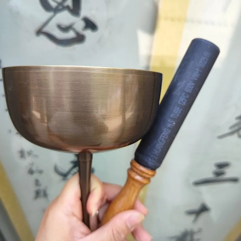 Copper Singing Bowl Yoga Meditation Sound Bowl Chakras Healing Handheld Singing Bowls 13cm Therapy Percussion Instruments