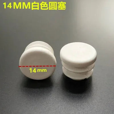 10pcs White square plastic pipe plug round cap tube end inner plug Furniture Leg Blanking hole dust cover Feet Protector  ﻿ annizon.com