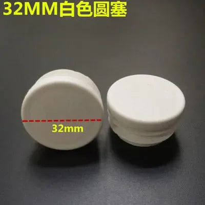 10pcs White square plastic pipe plug round cap tube end inner plug Furniture Leg Blanking hole dust cover Feet Protector  ﻿ annizon.com