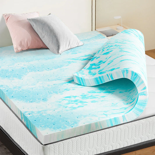JHK 2-3 Inch Gel Memory Foam Mattress Topper Full Size Cooling Mattress Soft and Breathable Bed Topper School Bedroom Furniture annizon.com