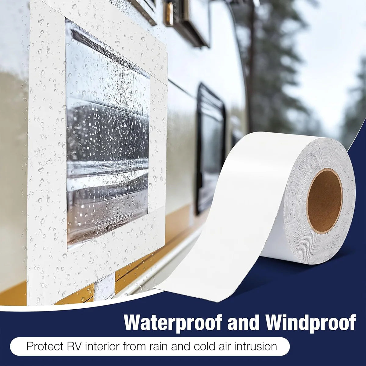 1 Roll RV Roof Tape Waterproof for RV Repair, Window, Boat Sealing, Truck And Trailer Roof Sealant RV Butyl Tape annizon.com