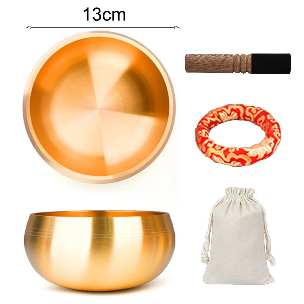 Sanskrit Bowl Nepal Tibet Buddha Tibetan Singing Bowl Yoga Meditation Chanting Bowl Brass Chime Music Therapy