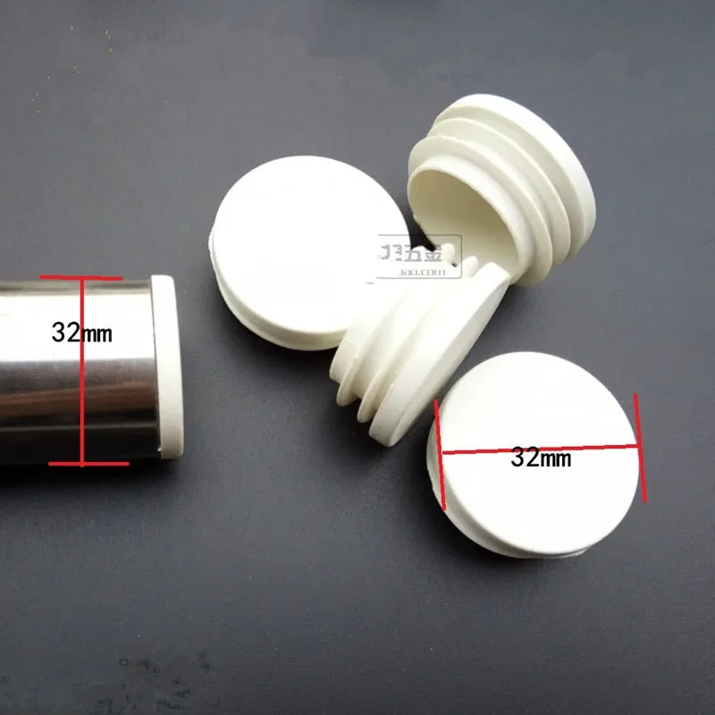 10pcs White square plastic pipe plug round cap tube end inner plug Furniture Leg Blanking hole dust cover Feet Protector  ﻿ annizon.com