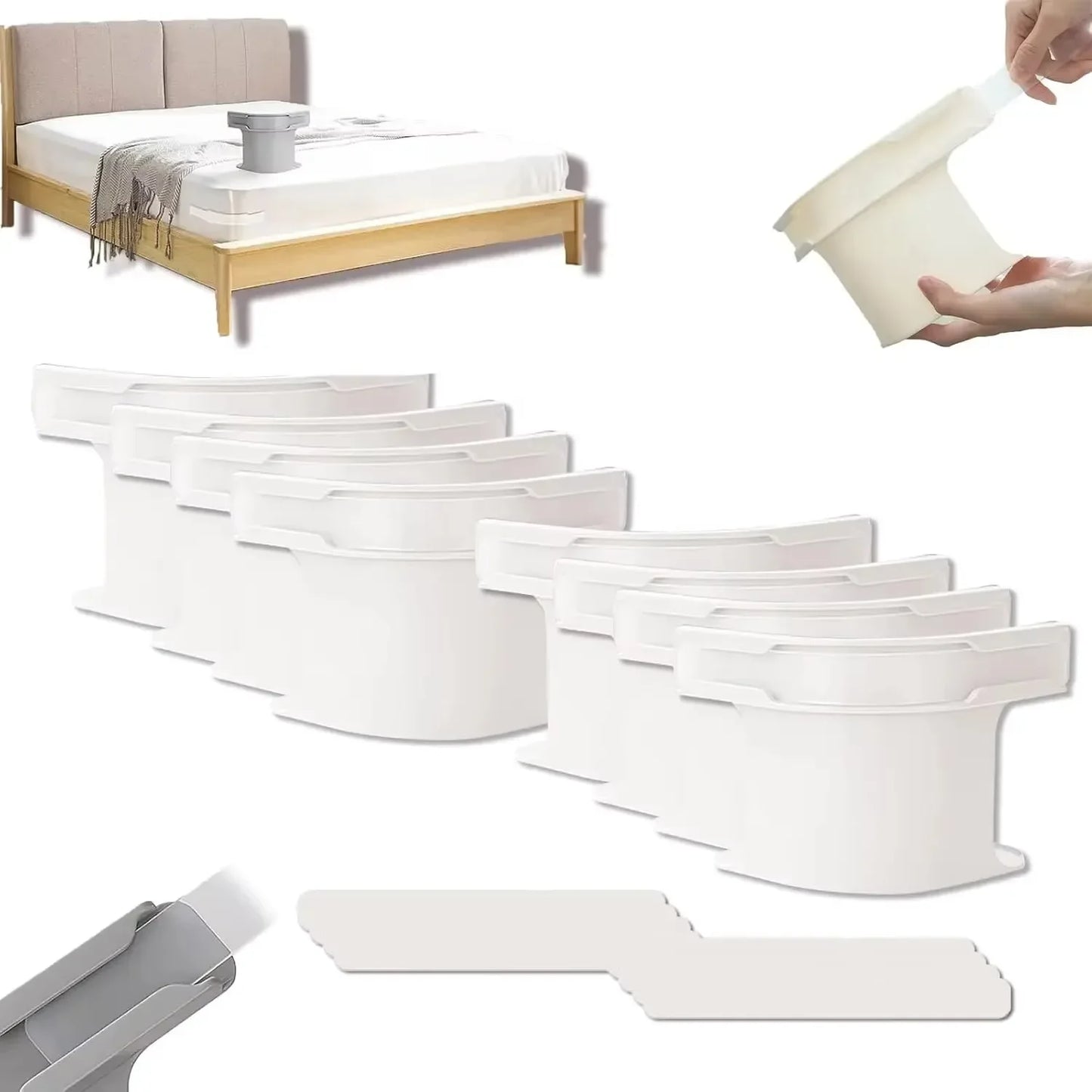8/4Pcs Heavy Duty Bedsheet Corner Tightener Clips High-quality Materials Durable and Reliable Bed Sheet Grippers for Protectors annizon.com