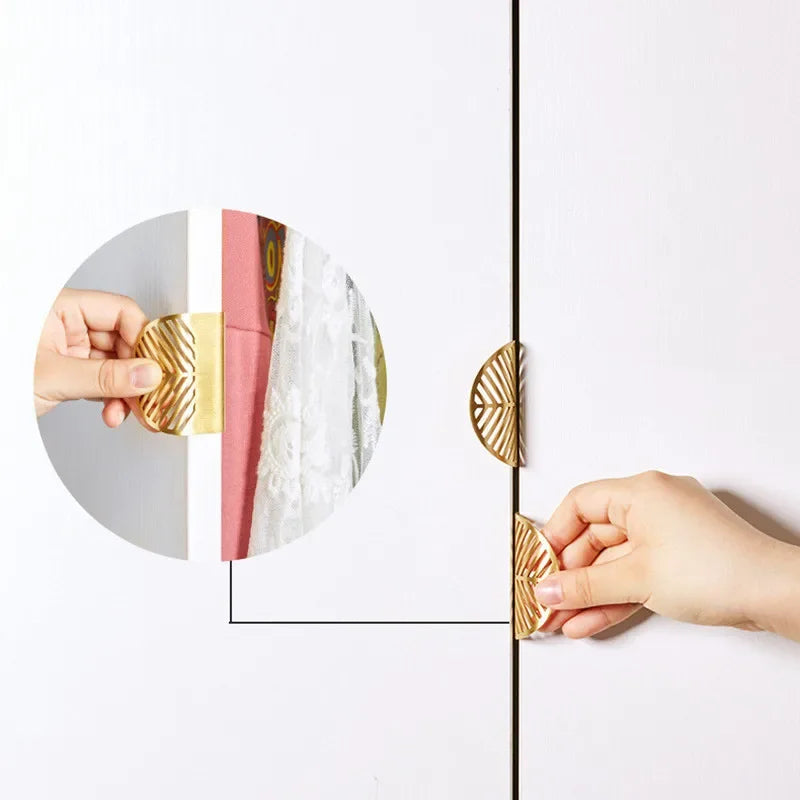 New Leaf-shaped Modern Furniture Drawer Brass Handles Furniture Wardrobe Drawer Knob Brass Door Handles Wholesale annizon.com