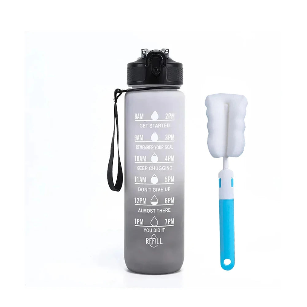 32 oz Water Bottle with Time Markers - Leakproof