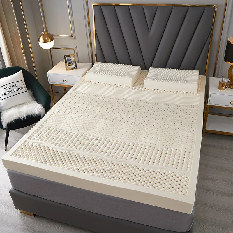 100% Thailand natural latex mattress imported natural rubber pure mattress 1.8m bed 1.5m thickened home dormitory cushion mat annizon.com