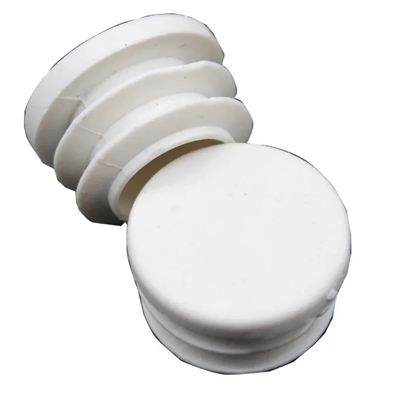 10pcs White square plastic pipe plug round cap tube end inner plug Furniture Leg Blanking hole dust cover Feet Protector  ﻿ annizon.com