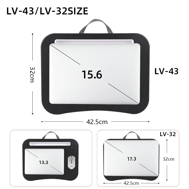 MUMUCC Multifunctional Laptop Desk With Cushion and Filled with Foam Particles, Small Pillow Table, Hard Mouse Pad Large annizon.com