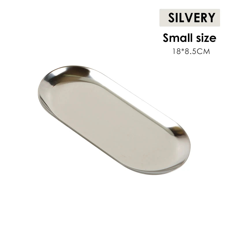 Stainless Steel Sterilized Tray Dental Medical Tools Storage Trays Disinfection Plate Surgical Cosmetic Tattoo Accesory