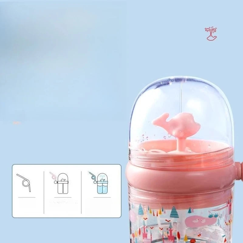Water Bottles Children Whale Squirting Cup