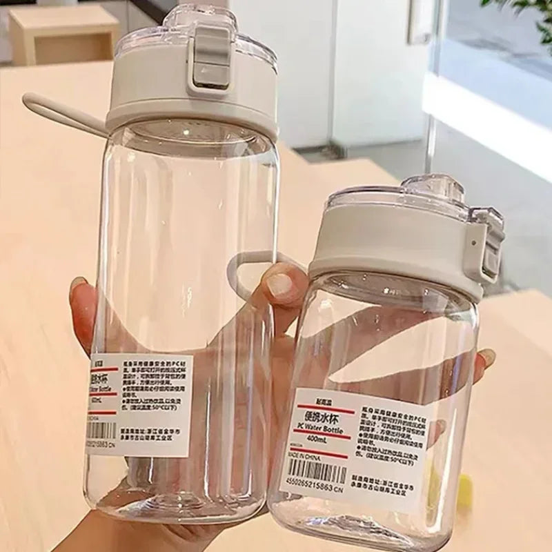 Portable Transparent Water Bottle - Kawaii Plastic Cup