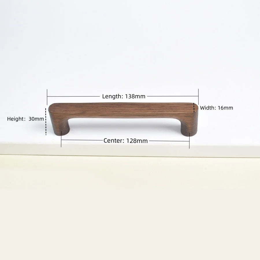 Nordic Wood Cabinet Handle Solid Wooden Kitchen Door Handle Dresser Wardrobe Knobs Cupboard Drawer Pull Furniture Handles annizon.com