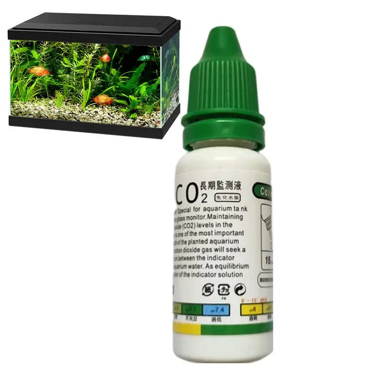 CO2 Indicator Drop Checker Solution Long Term Monitor Test Fish Tank Glass Aquatic Co2 Tester for Fish Tank Aquariums