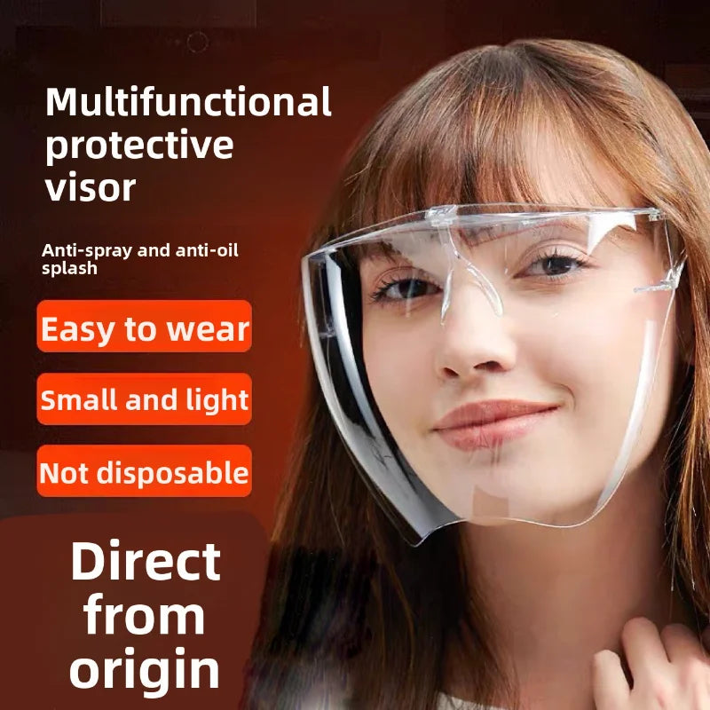 Full Face Type High Definition Transparent Anti-fog Anti-splash Protective Mask Space Mask Anti-spit High Transparency Goggles