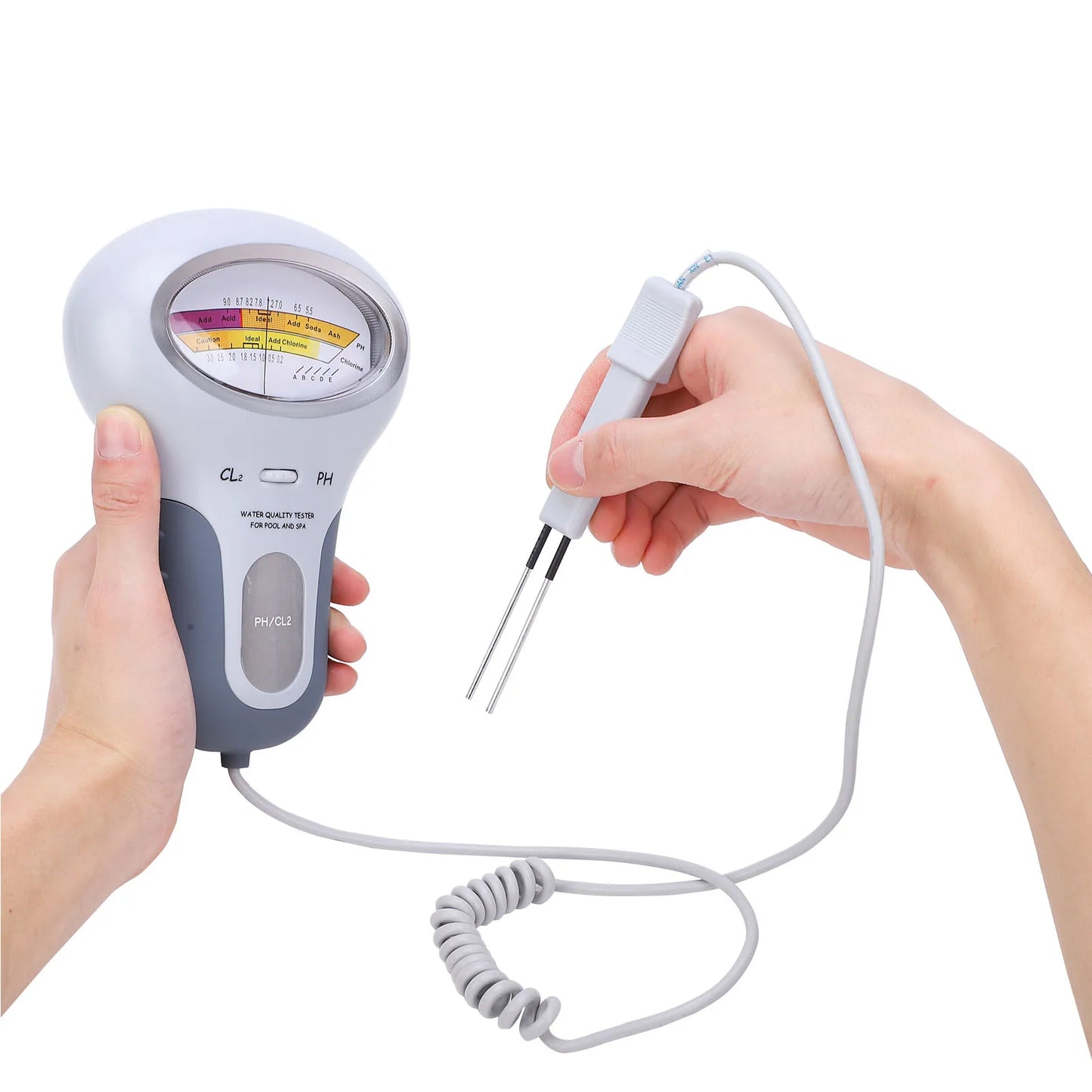 Chlorine Tester Pool Chlorine Tester PC‑102 CL2 Chlorine &amp  Tester Swimming Pool Spa Water Quality Analyzer with Probe