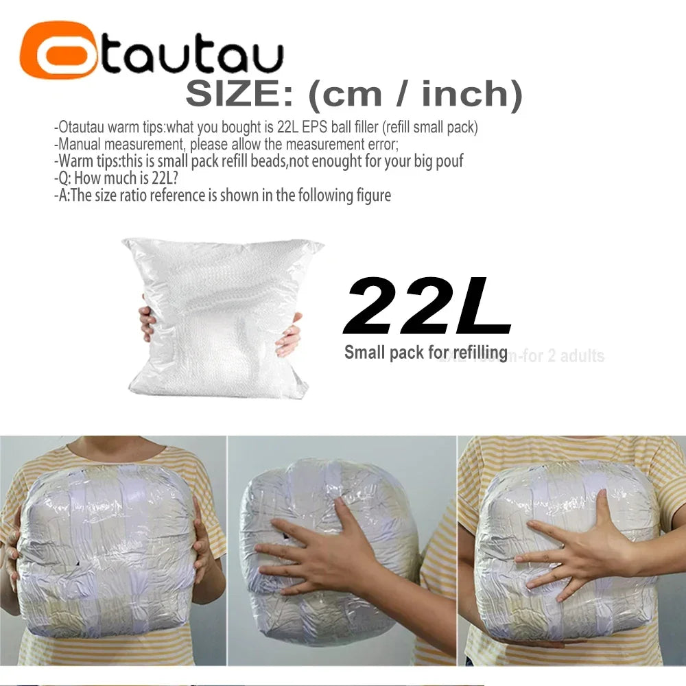 OTAUTAU 22L 3-5mm EPS Ball Pouf Refill Filler Foam Polystyrene Bean Bag Sofa Chair Pillow Doll Filling Artificial Snow TL003 annizon.com