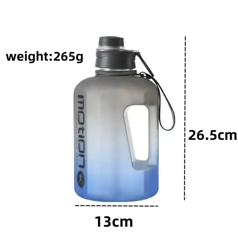 2.4L Sports Water Bottle with Straw - Plastic Portable