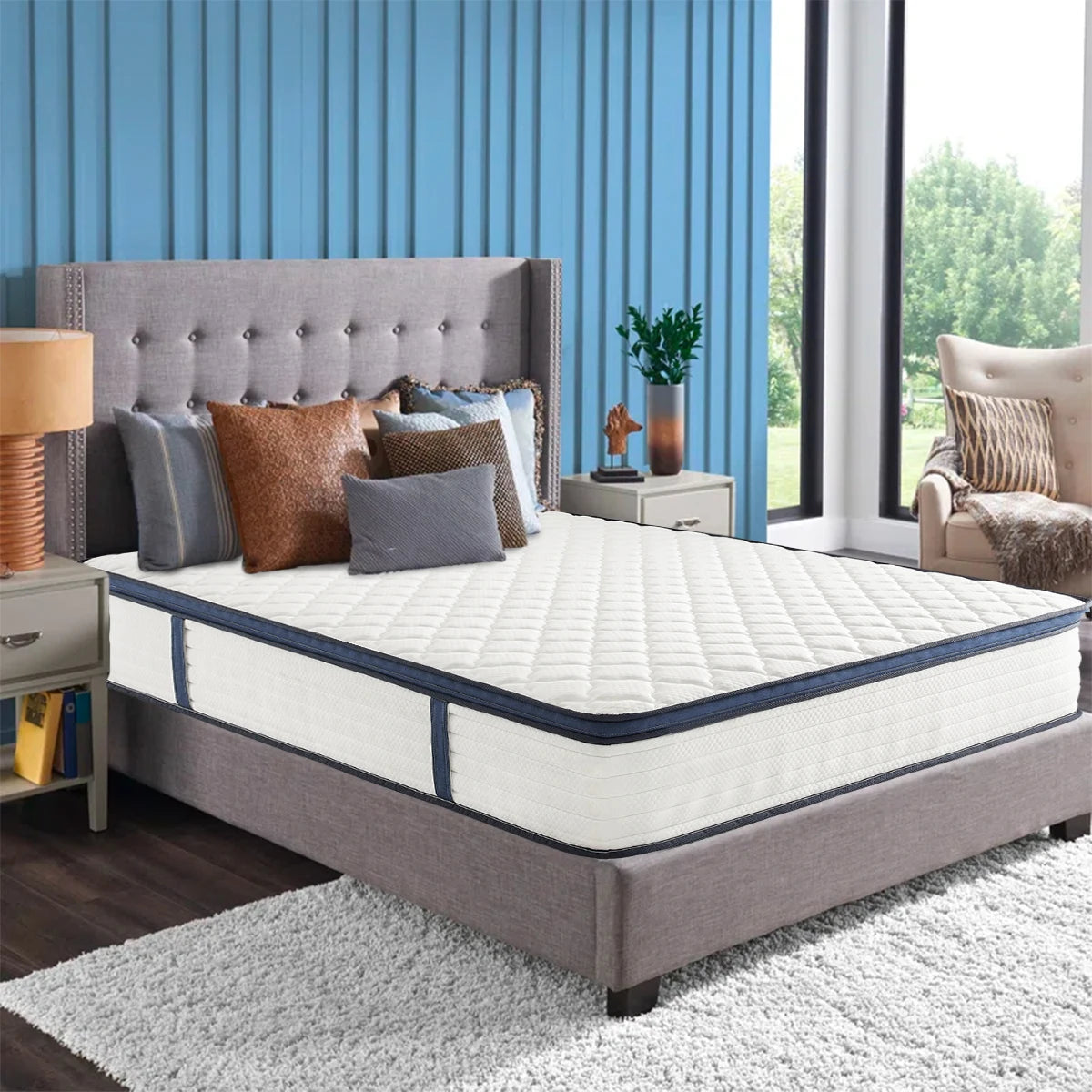 Queen Size Mattress Gel Memory Foam Hybrid Mattress , Pressure Relief, Medium Firm Comfort, Motion Isolation, Mattress in a box annizon.com