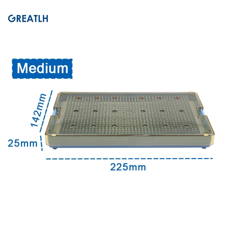 Silicone Sterilization Tray Case Box Ophthalmic Dental Instruments Disinfection Box