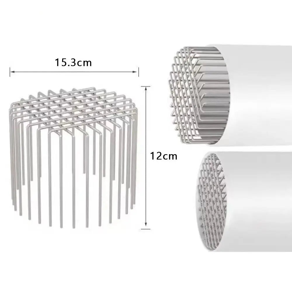 Round Roof Floor Drain Anti-blocking Stainless Steel Balcony Drainage Cover Large Displacement Rooftop Rain Pipe Cap annizon.com
