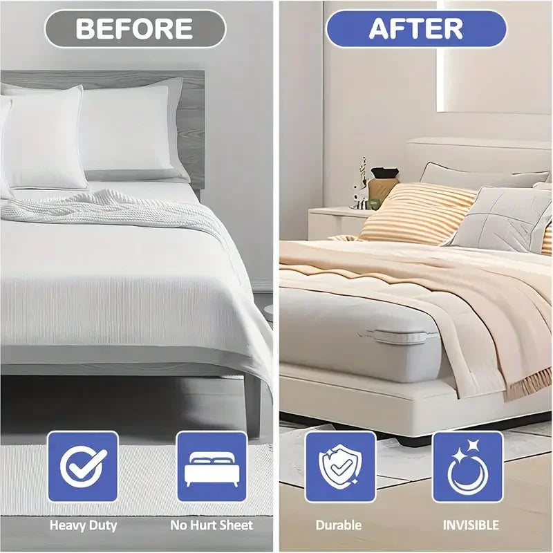4 Heavy Duty Sheet Holders, Non-Slip Mattress Straps for All Sheet Sizes, Easy Install & Secure Fit, Modern Bedding annizon.com