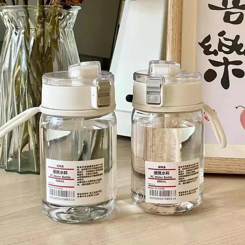 Portable Transparent Water Bottle - Kawaii Plastic Cup