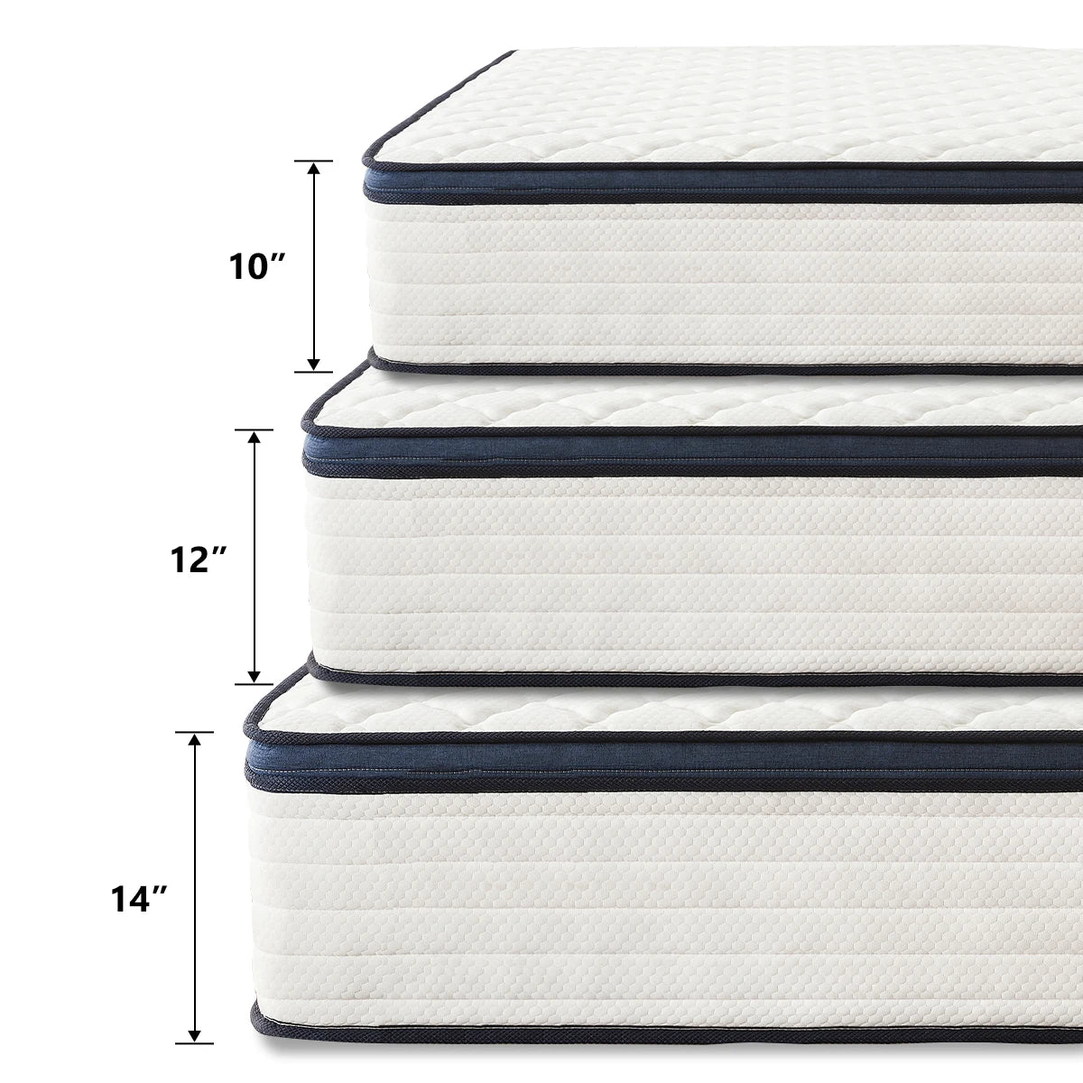 Queen Size Mattress Gel Memory Foam Hybrid Mattress , Pressure Relief, Medium Firm Comfort, Motion Isolation, Mattress in a box annizon.com