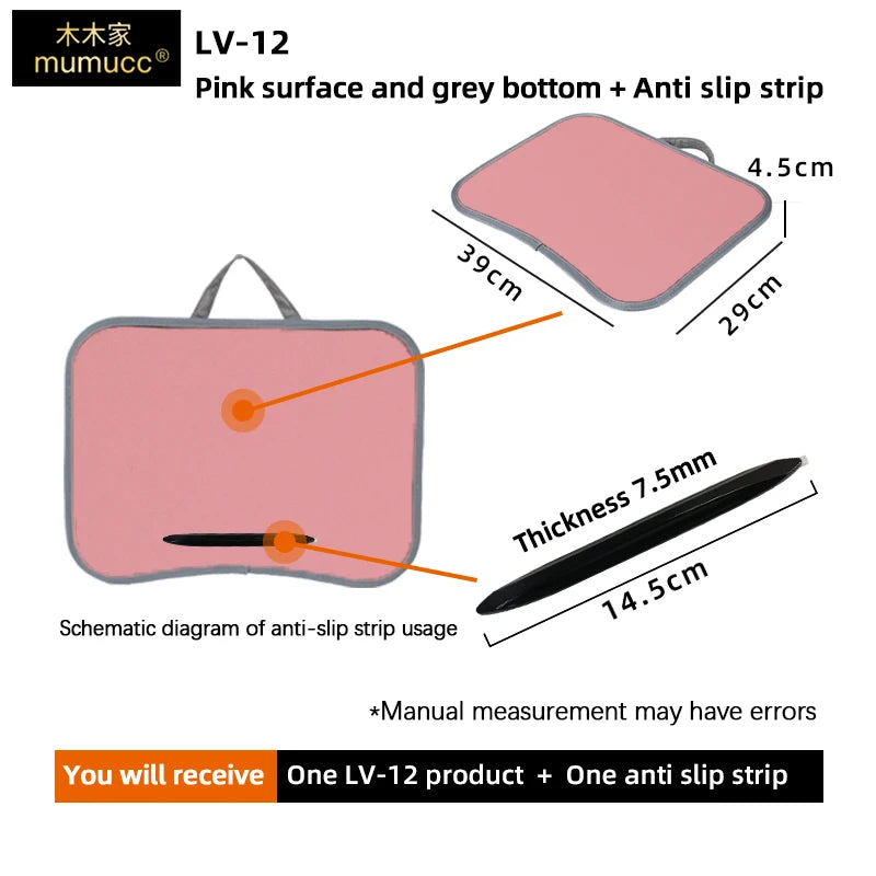 MUMUCC Multifunctional Laptop Desk With Cushion and Filled with Foam Particles, Small Pillow Table, Hard Mouse Pad Large annizon.com