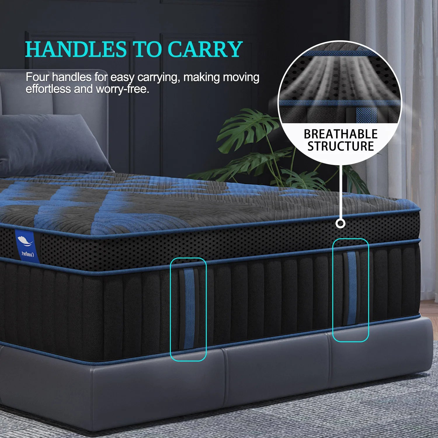 12"Gel Memory Foam Hybrid Pocket Spring Mattress Twin Full Queen King Bed Mattress In A Box, Medium Firm Motion Isolation annizon.com