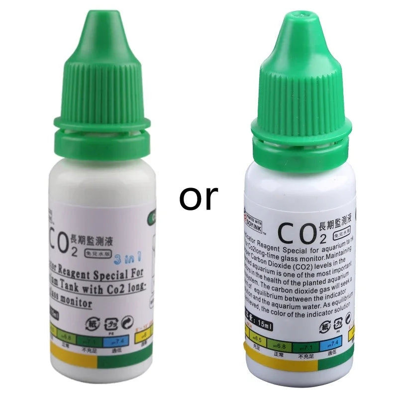 new 15ml Aquarium CO2 Solution Monitor Fluid Glass Carbon Dioxide Checker