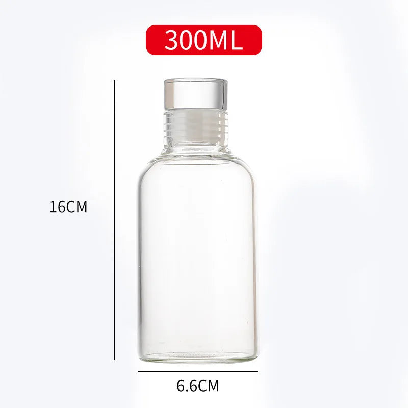 Glass Water Bottle - Leak-Proof Reusable Eco-Friendly