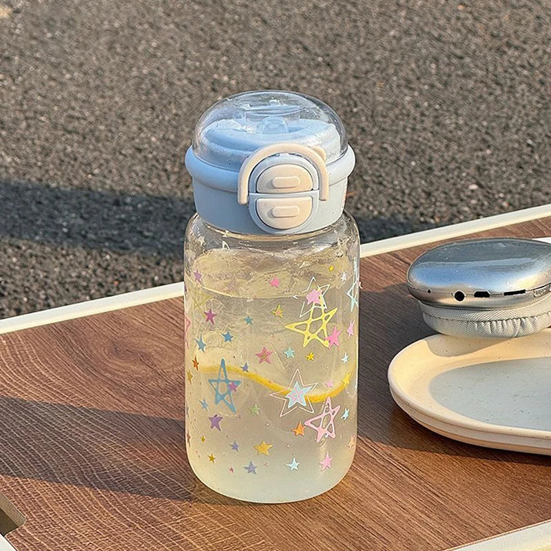 WHPHous Water Bottle 500ml Leak-Proof Straw PC