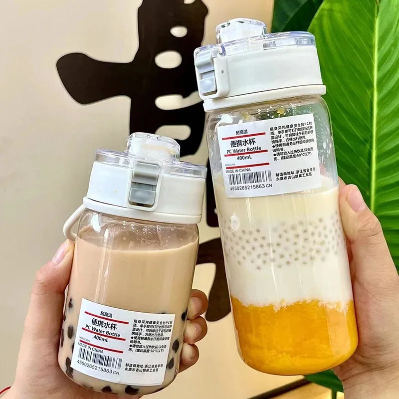 Portable Transparent Water Bottle - Kawaii Plastic Cup