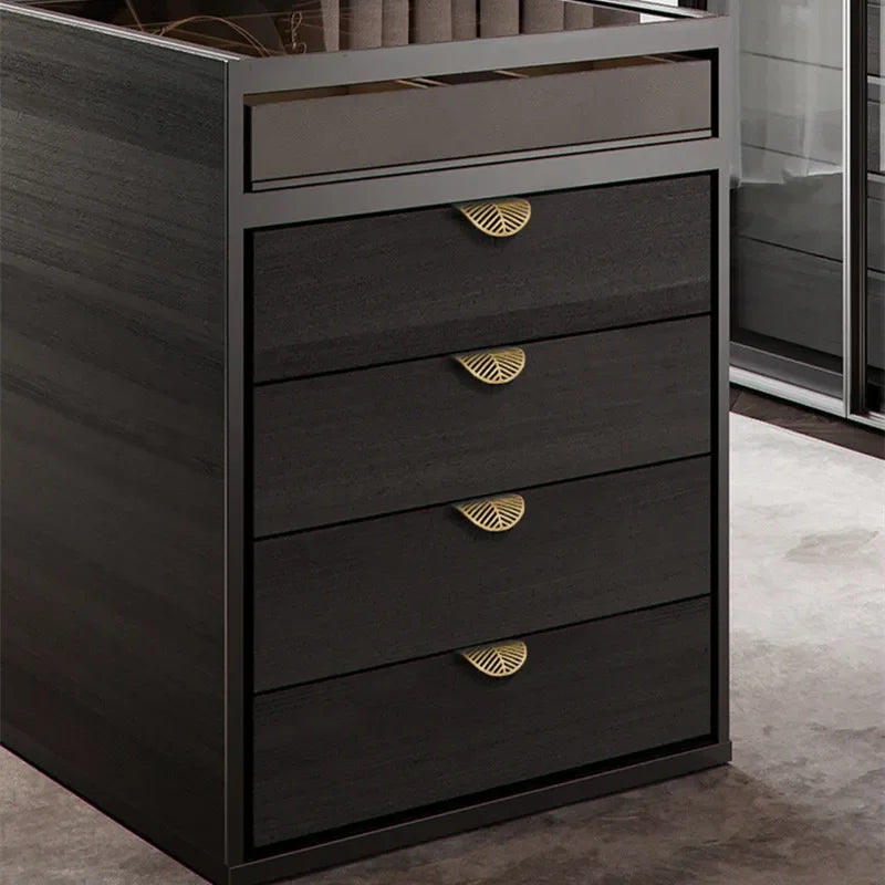 New Leaf-shaped Modern Furniture Drawer Brass Handles Furniture Wardrobe Drawer Knob Brass Door Handles Wholesale annizon.com