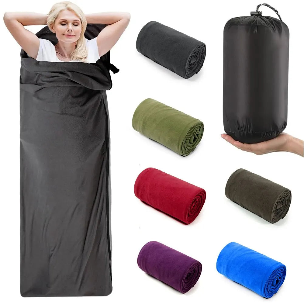 Fleece Sleeping Bag Portable Ultra-light Polar Travel Sheets for Adults Outdoor Camping Tent Bed Warm Sleeping Bag Liner annizon.com