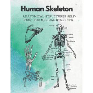 Human Skeleton, Anatomical structures self-test for medical students: kull, Ribs, Arm & Leg Bones, Pelvis, Spine - Paperback