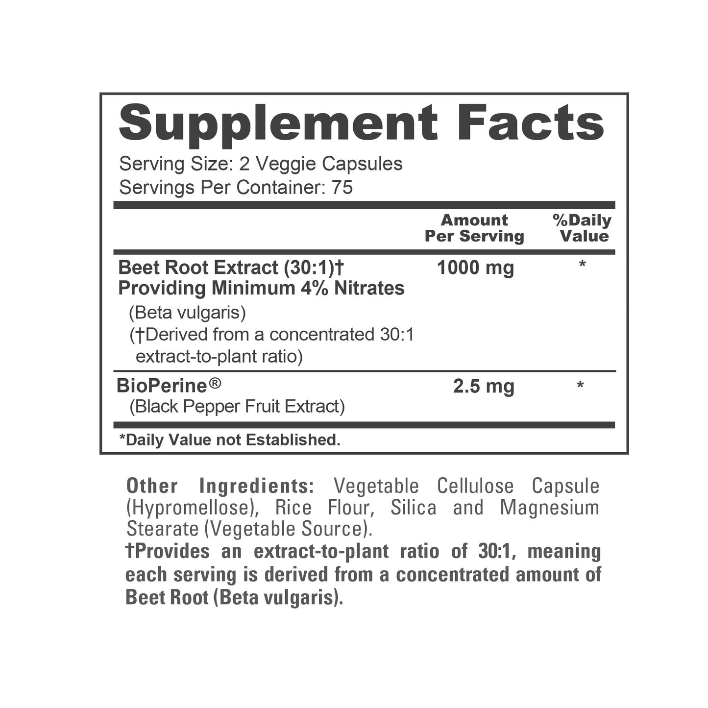 NusaPure Beet Root 30:1 Extract, 1000mg 150 Veggie caps (Vegan, Non-GMO & Vegan 4% Nitrates) Bioperine NusaPure